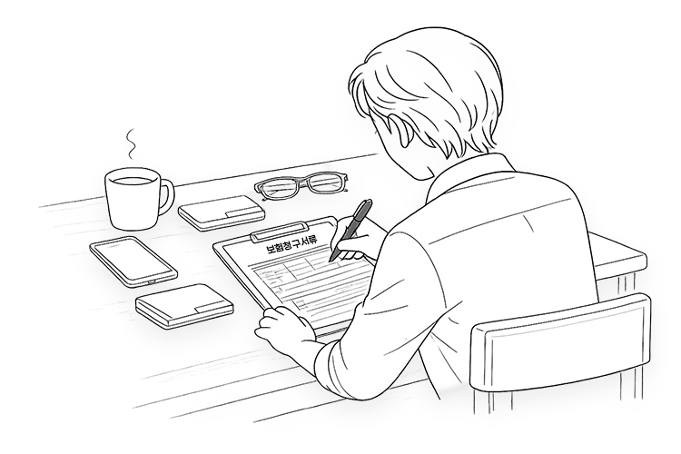 보험금청구 일러스트 이미지